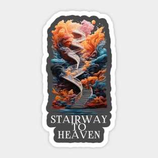 Beautiful Stairway To Heaven Celestial Colorful Design Sticker